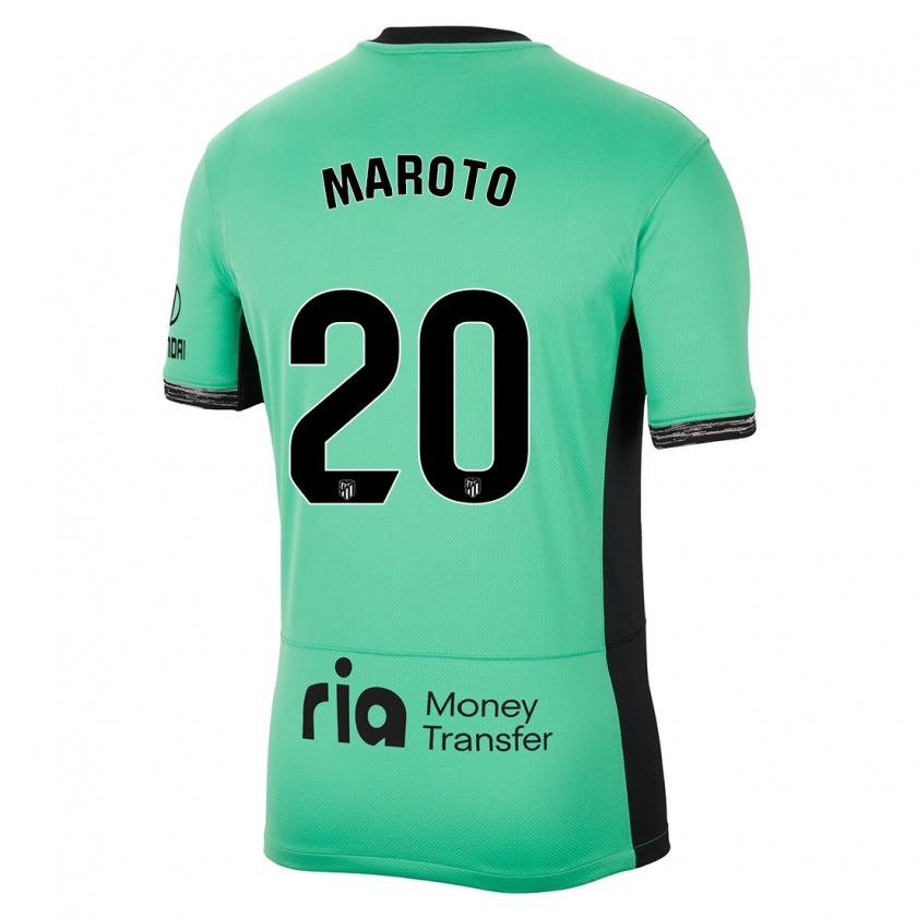 Kandiny Niño Camiseta Mario Maroto #20 Primavera Verde Equipación Tercera 2023/24 La Camisa Chile