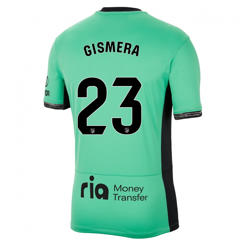 Kandiny Niño Camiseta Aitor Gismera #23 Primavera Verde Equipación Tercera 2023/24 La Camisa Chile