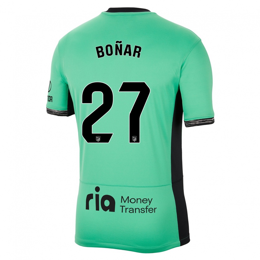 Kandiny Niño Camiseta Javier Boñar #27 Primavera Verde Equipación Tercera 2023/24 La Camisa Chile