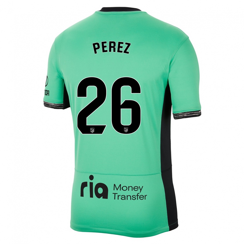 Kandiny Niño Camiseta Xenia Perez #26 Primavera Verde Equipación Tercera 2023/24 La Camisa Chile