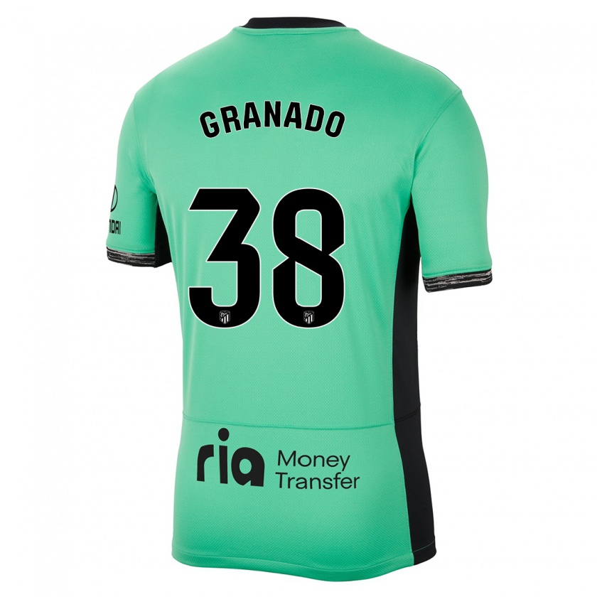 Kandiny Niño Camiseta Adrian Granado #38 Primavera Verde Equipación Tercera 2023/24 La Camisa Chile
