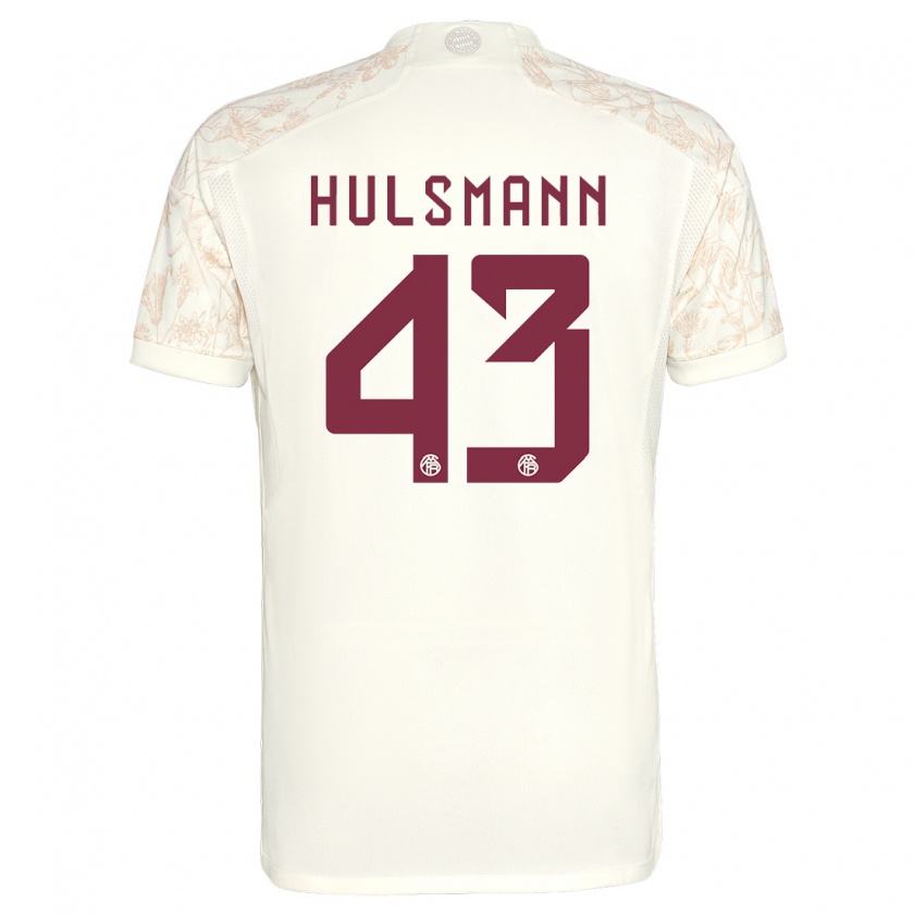 Kandiny Niño Camiseta Tom Hülsmann #43 Blanquecino Equipación Tercera 2023/24 La Camisa Chile