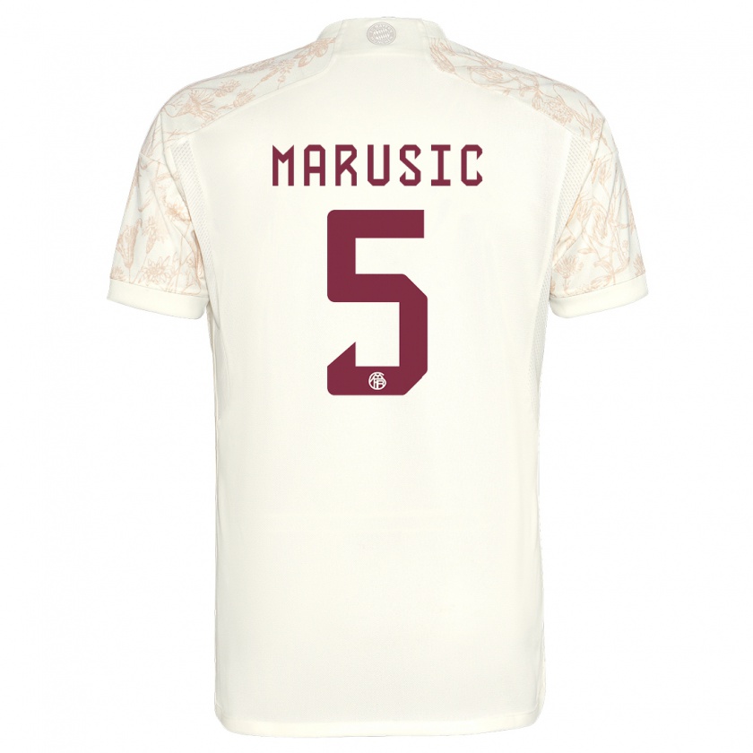 Kandiny Niño Camiseta Gabriel Marusic #5 Blanquecino Equipación Tercera 2023/24 La Camisa Chile