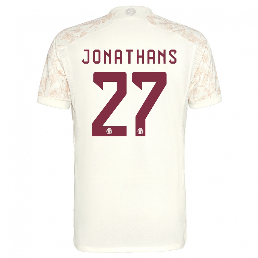 Kandiny Niño Camiseta David Jonathans #27 Blanquecino Equipación Tercera 2023/24 La Camisa Chile