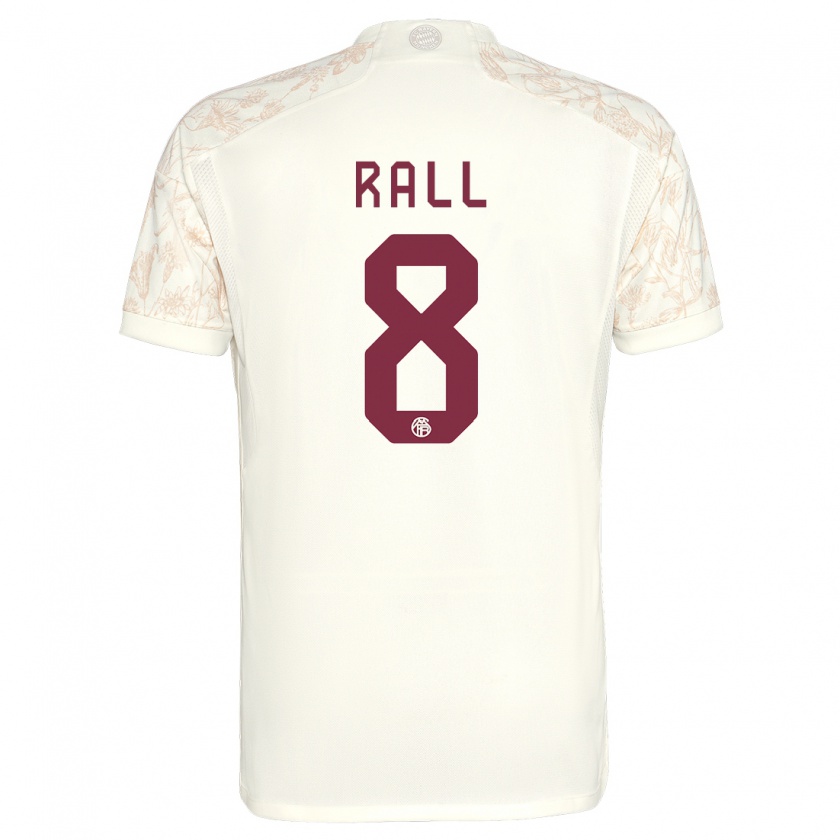 Kandiny Niño Camiseta Maximiliane Rall #8 Blanquecino Equipación Tercera 2023/24 La Camisa Chile