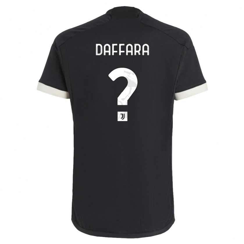 Kandiny Niño Camiseta Giovanni Daffara #0 Negro Equipación Tercera 2023/24 La Camisa Chile