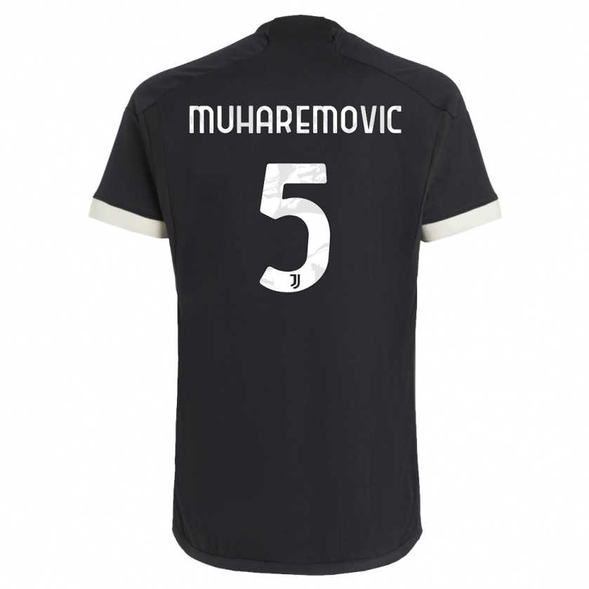 Kandiny Niño Camiseta Tarik Muharemovic #5 Negro Equipación Tercera 2023/24 La Camisa Chile