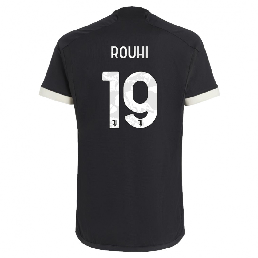 Kandiny Niño Camiseta Jonas Rouhi #19 Negro Equipación Tercera 2023/24 La Camisa Chile
