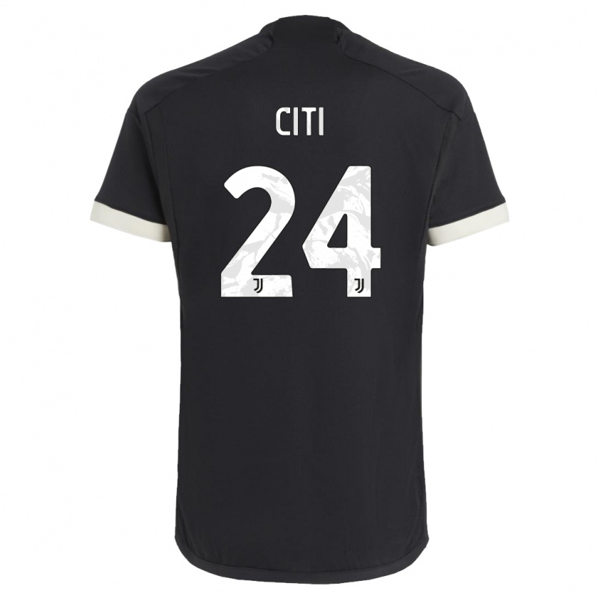 Kandiny Niño Camiseta Alessandro Citi #24 Negro Equipación Tercera 2023/24 La Camisa Chile