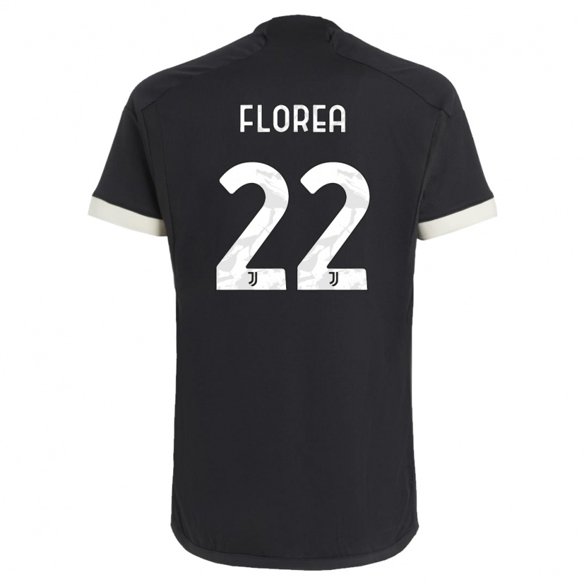 Kandiny Niño Camiseta Andrei Florea #22 Negro Equipación Tercera 2023/24 La Camisa Chile