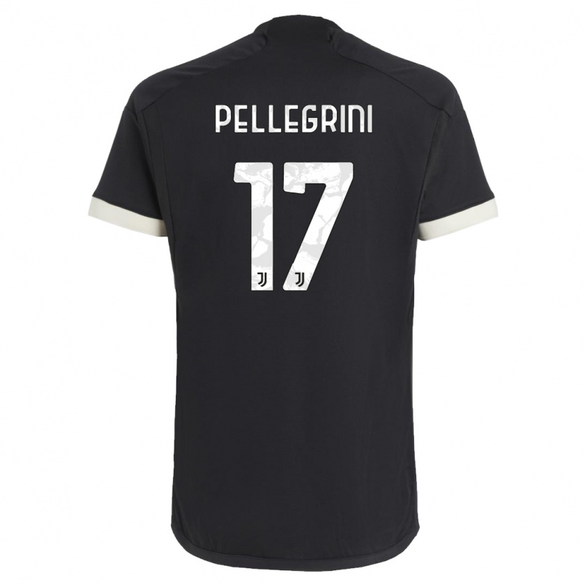 Kandiny Niño Camiseta Luca Pellegrini #17 Negro Equipación Tercera 2023/24 La Camisa Chile