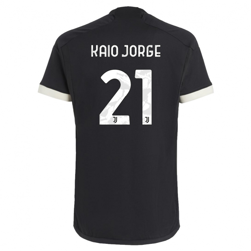 Kandiny Niño Camiseta Kaio Jorge #21 Negro Equipación Tercera 2023/24 La Camisa Chile
