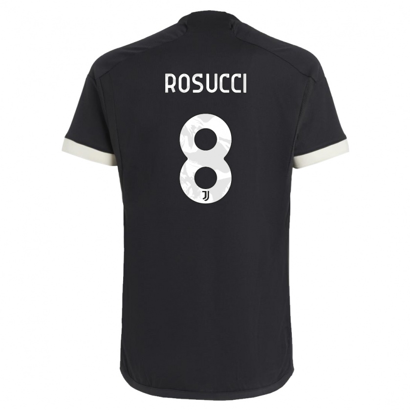 Kandiny Niño Camiseta Martina Rosucci #8 Negro Equipación Tercera 2023/24 La Camisa Chile