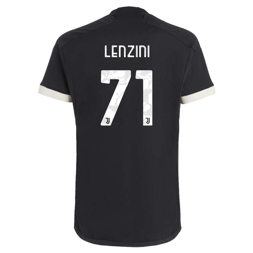 Kandiny Niño Camiseta Martina Lenzini #71 Negro Equipación Tercera 2023/24 La Camisa Chile