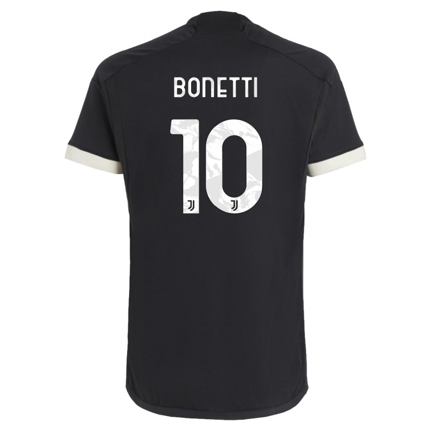 Kandiny Niño Camiseta Andrea Bonetti #10 Negro Equipación Tercera 2023/24 La Camisa Chile
