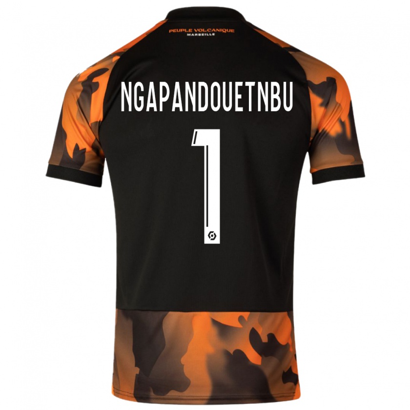 Kandiny Niño Camiseta Simon Ngapandouetnbu #1 Negro Naranja Equipación Tercera 2023/24 La Camisa Chile