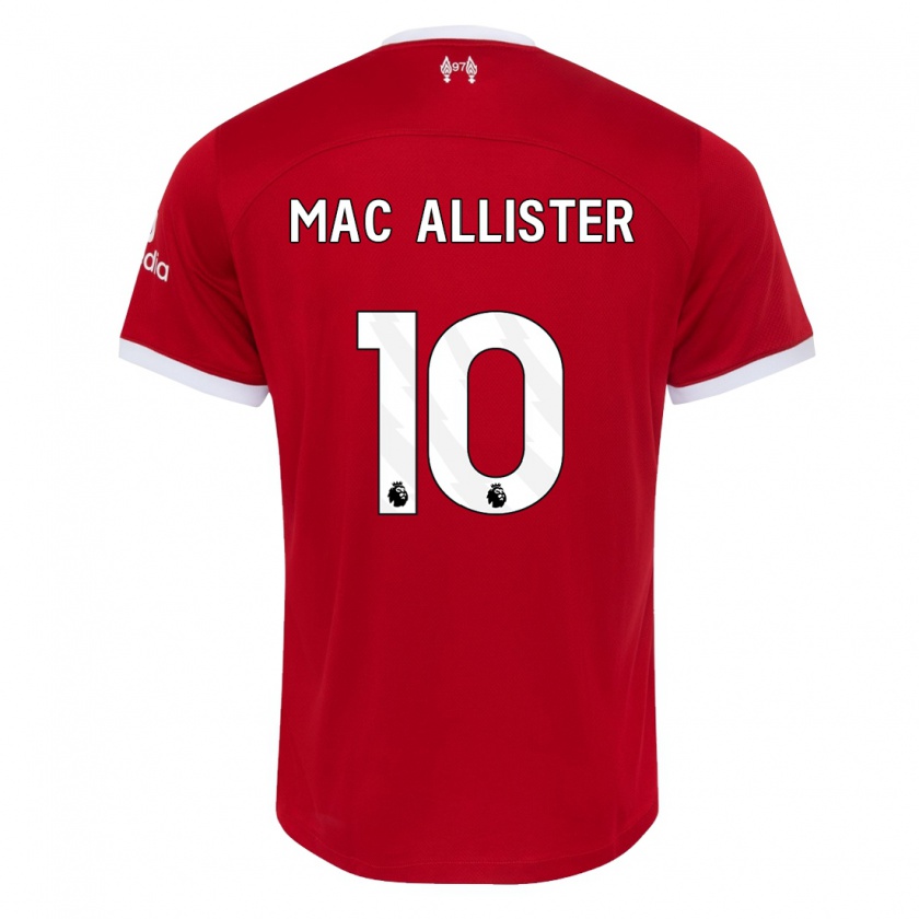 Kandiny Hombre Camiseta Alexis Mac Allister #10 Rojo 1ª Equipación 2023/24 La Camisa Chile