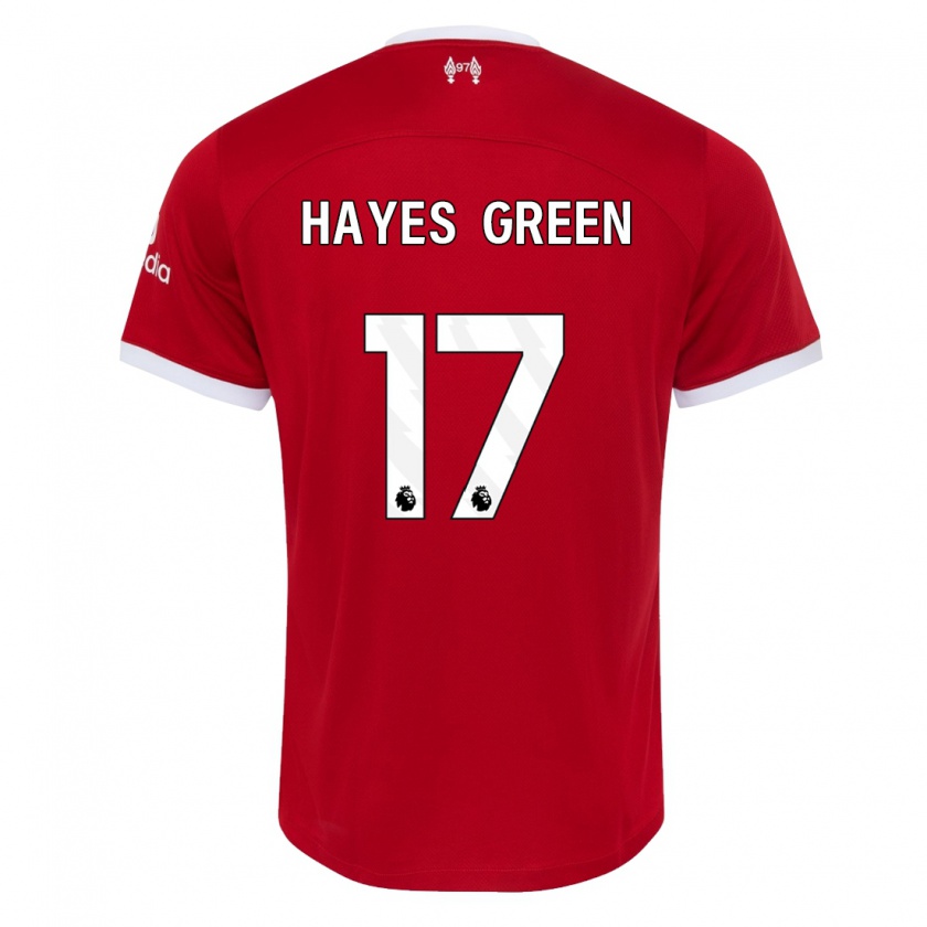 Kandiny Hombre Camiseta Charlie Hayes-Green #17 Rojo 1ª Equipación 2023/24 La Camisa Chile