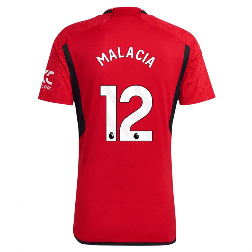 Kandiny Hombre Camiseta Tyrell Malacia #12 Rojo 1ª Equipación 2023/24 La Camisa Chile