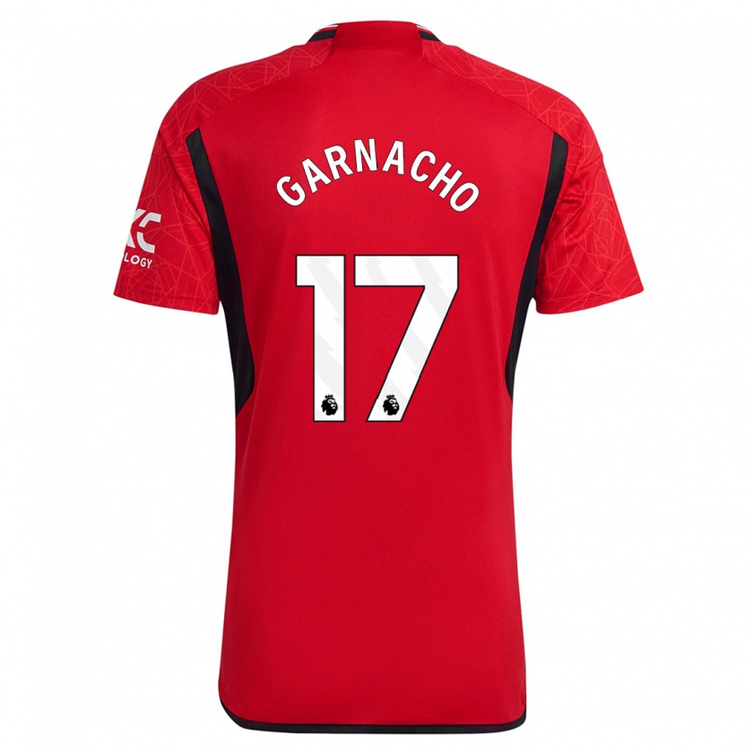 Kandiny Hombre Camiseta Alejandro Garnacho #17 Rojo 1ª Equipación 2023/24 La Camisa Chile