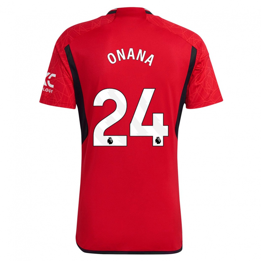 Kandiny Hombre Camiseta André Onana #24 Rojo 1ª Equipación 2023/24 La Camisa Chile