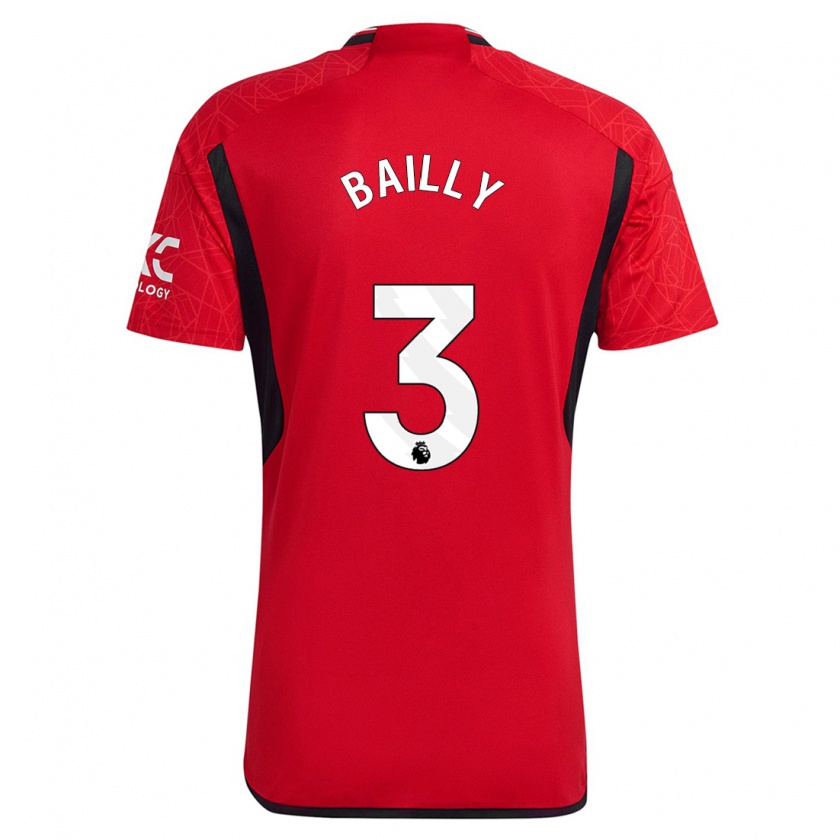 Kandiny Hombre Camiseta Eric Bailly #3 Rojo 1ª Equipación 2023/24 La Camisa Chile