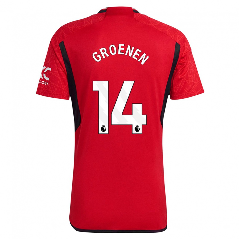 Kandiny Hombre Camiseta Jackie Groenen #14 Rojo 1ª Equipación 2023/24 La Camisa Chile