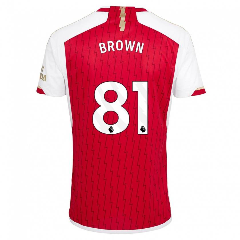 Kandiny Hombre Camiseta Luis Brown #81 Rojo 1ª Equipación 2023/24 La Camisa Chile
