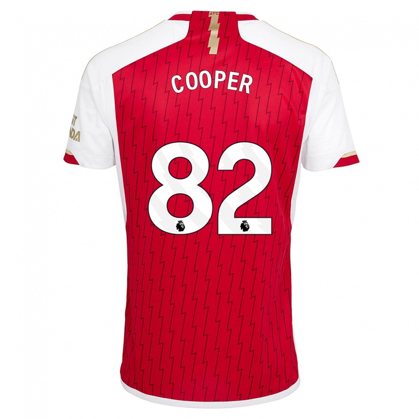 Kandiny Hombre Camiseta Noah Cooper #82 Rojo 1ª Equipación 2023/24 La Camisa Chile