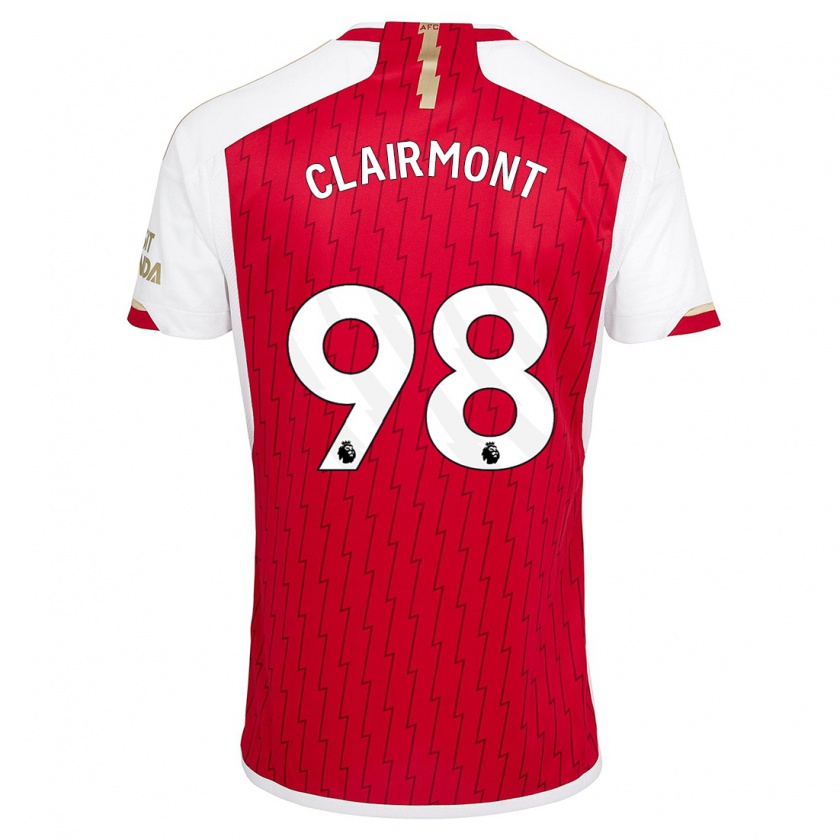 Kandiny Hombre Camiseta Reece Clairmont #98 Rojo 1ª Equipación 2023/24 La Camisa Chile