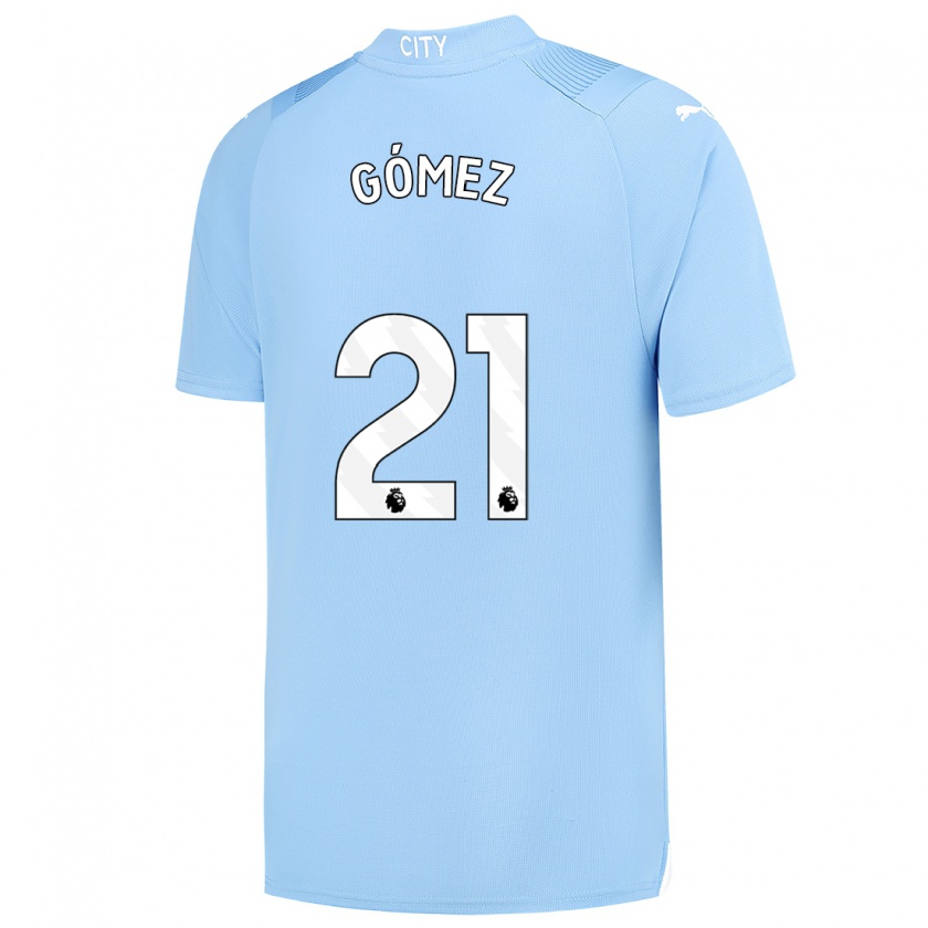 Kandiny Hombre Camiseta Sergio Gómez #21 Azul Claro 1ª Equipación 2023/24 La Camisa Chile