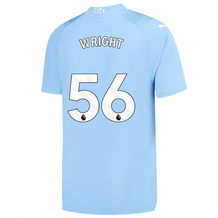 Kandiny Hombre Camiseta Jacob Wright #56 Azul Claro 1ª Equipación 2023/24 La Camisa Chile