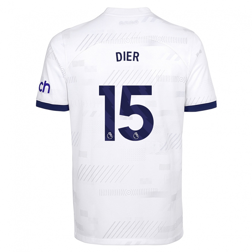 Kandiny Hombre Camiseta Eric Dier #15 Blanco 1ª Equipación 2023/24 La Camisa Chile