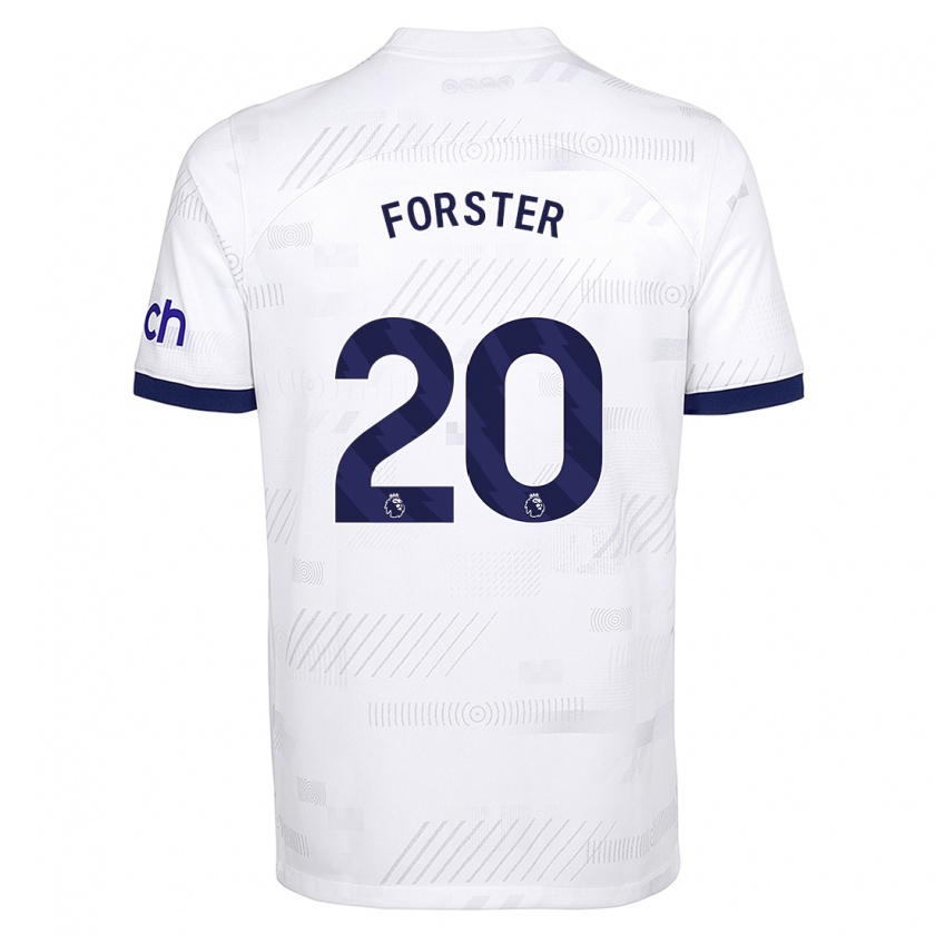 Kandiny Hombre Camiseta Fraser Forster #20 Blanco 1ª Equipación 2023/24 La Camisa Chile