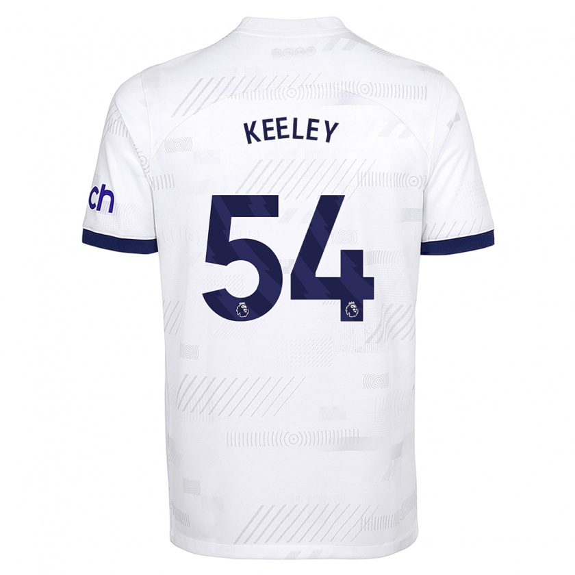 Kandiny Hombre Camiseta Josh Keeley #54 Blanco 1ª Equipación 2023/24 La Camisa Chile