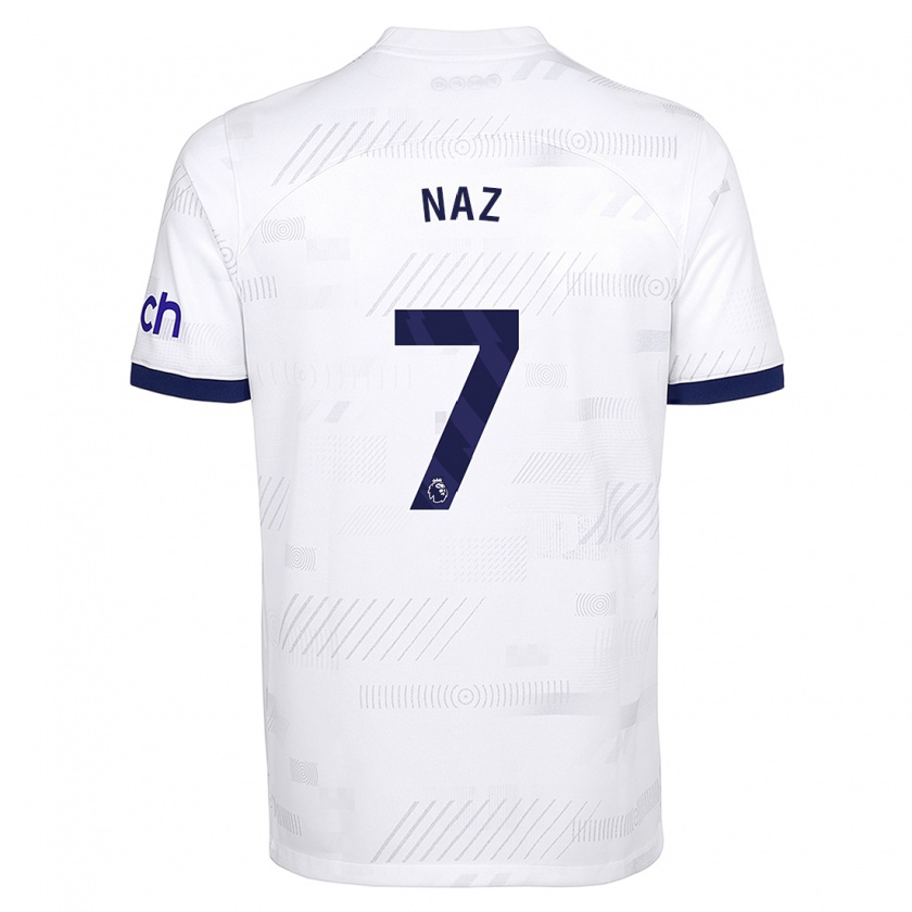 Kandiny Hombre Camiseta Jessica Naz #7 Blanco 1ª Equipación 2023/24 La Camisa Chile