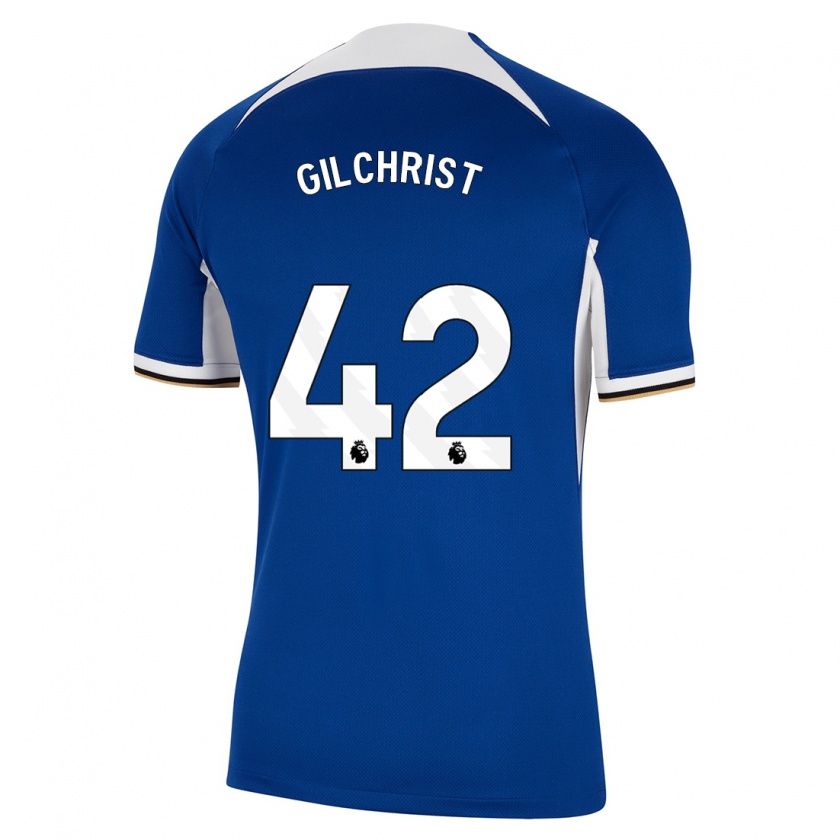 Kandiny Hombre Camiseta Alfie Gilchrist #42 Azul 1ª Equipación 2023/24 La Camisa Chile