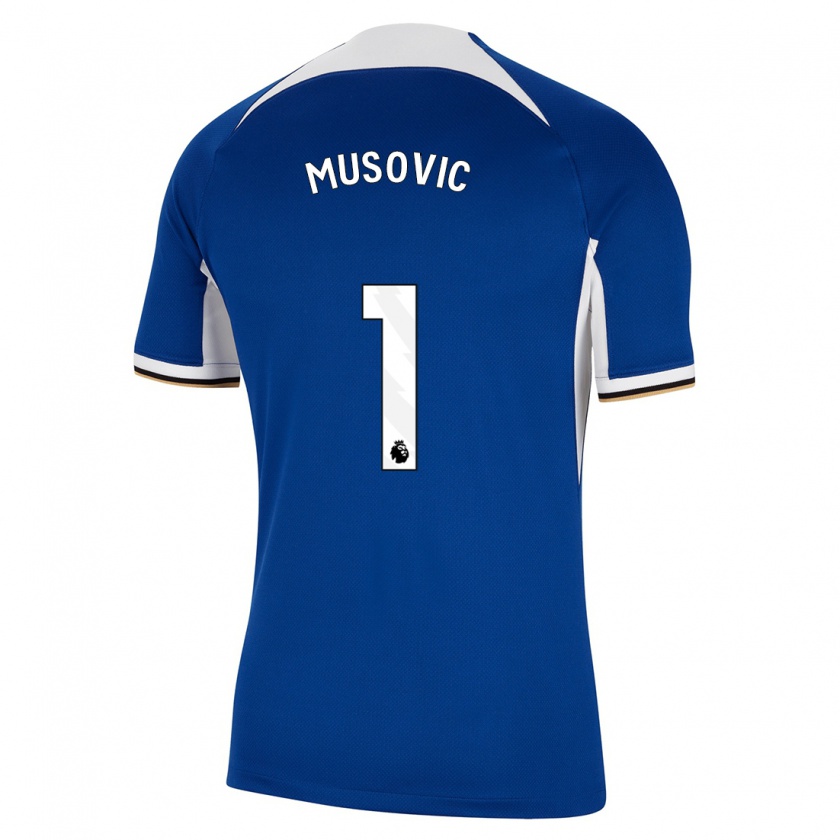 Kandiny Hombre Camiseta Zecira Musovic #1 Azul 1ª Equipación 2023/24 La Camisa Chile