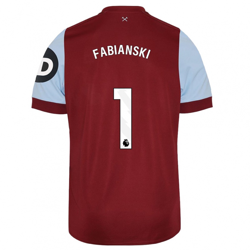 Kandiny Hombre Camiseta Lukasz Fabianski #1 Granate 1ª Equipación 2023/24 La Camisa Chile