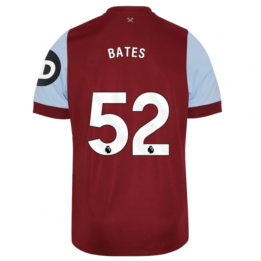 Kandiny Hombre Camiseta Billy Bates #52 Granate 1ª Equipación 2023/24 La Camisa Chile