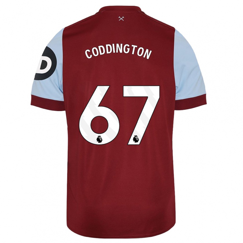 Kandiny Hombre Camiseta Remy Coddington #67 Granate 1ª Equipación 2023/24 La Camisa Chile