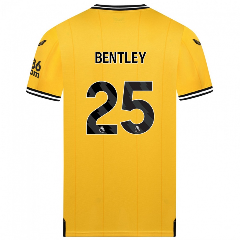 Kandiny Hombre Camiseta Daniel Bentley #25 Amarillo 1ª Equipación 2023/24 La Camisa Chile