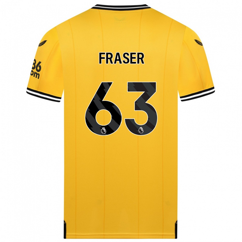 Kandiny Hombre Camiseta Nathan Fraser #63 Amarillo 1ª Equipación 2023/24 La Camisa Chile