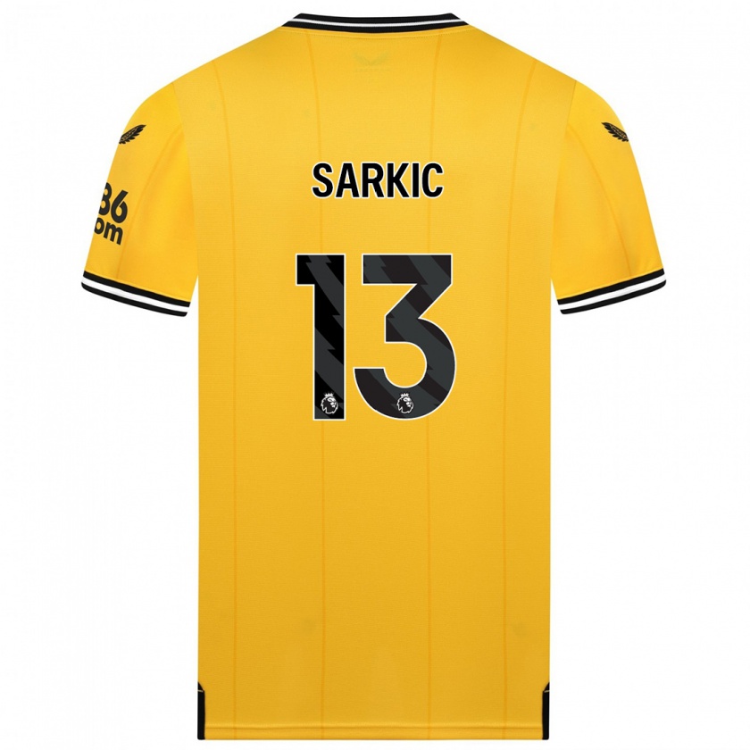 Kandiny Hombre Camiseta Matija Sarkic #13 Amarillo 1ª Equipación 2023/24 La Camisa Chile