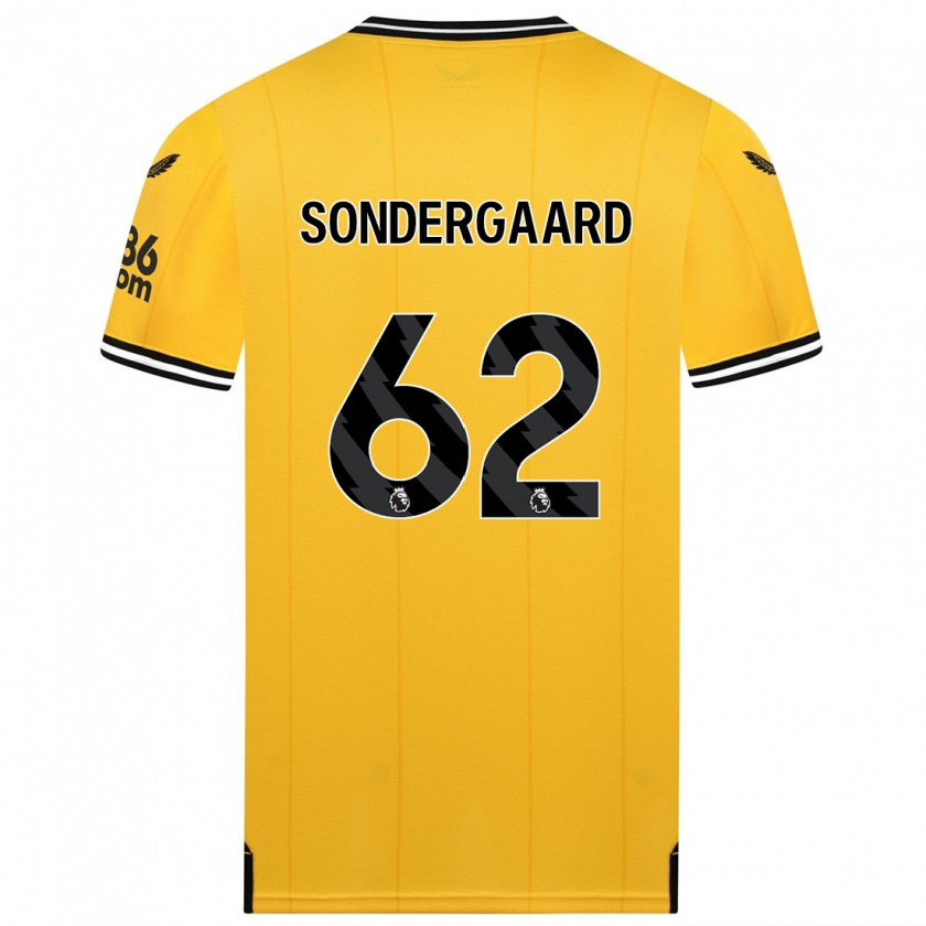 Kandiny Hombre Camiseta Andreas Sondergaard #62 Amarillo 1ª Equipación 2023/24 La Camisa Chile