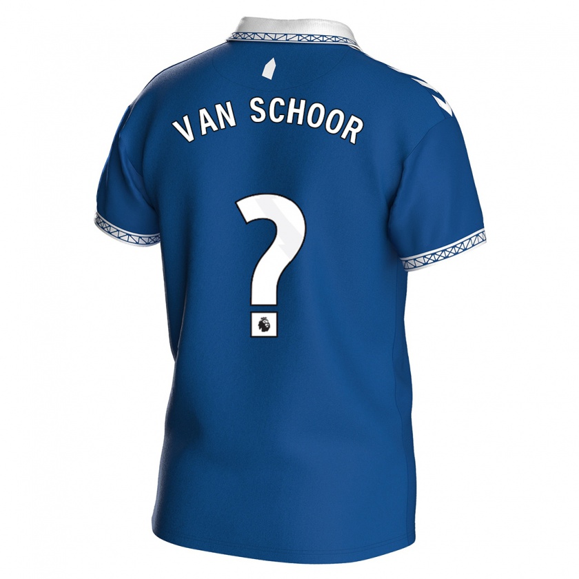 Kandiny Hombre Camiseta Joshua Van Schoor #0 Azul Real 1ª Equipación 2023/24 La Camisa Chile