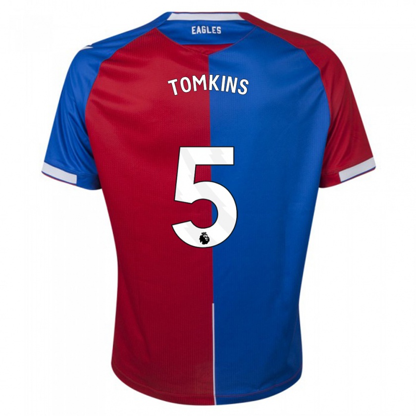 Kandiny Hombre Camiseta James Tomkins #5 Rojo Azul 1ª Equipación 2023/24 La Camisa Chile