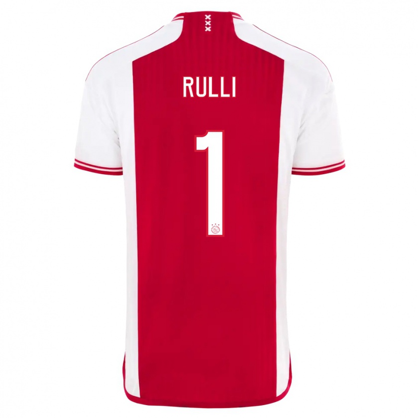 Kandiny Hombre Camiseta Gerónimo Rulli #1 Rojo Blanco 1ª Equipación 2023/24 La Camisa Chile