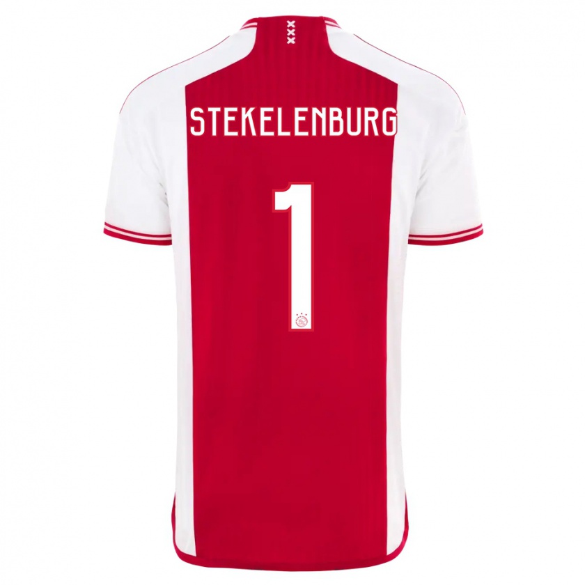 Kandiny Hombre Camiseta Maarten Stekelenburg #1 Rojo Blanco 1ª Equipación 2023/24 La Camisa Chile