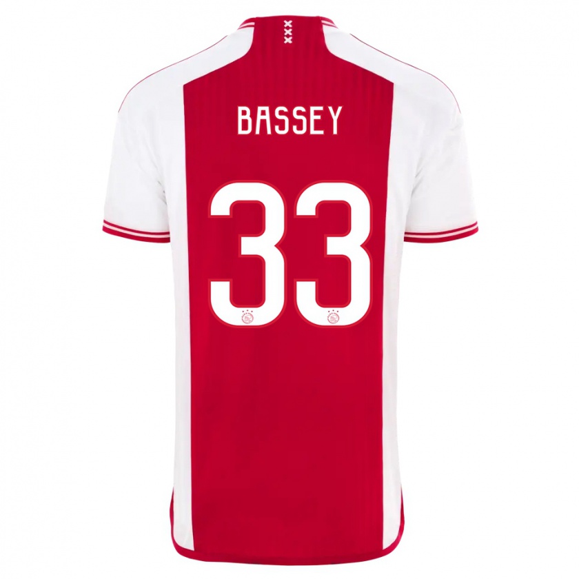 Kandiny Hombre Camiseta Calvin Bassey #33 Rojo Blanco 1ª Equipación 2023/24 La Camisa Chile